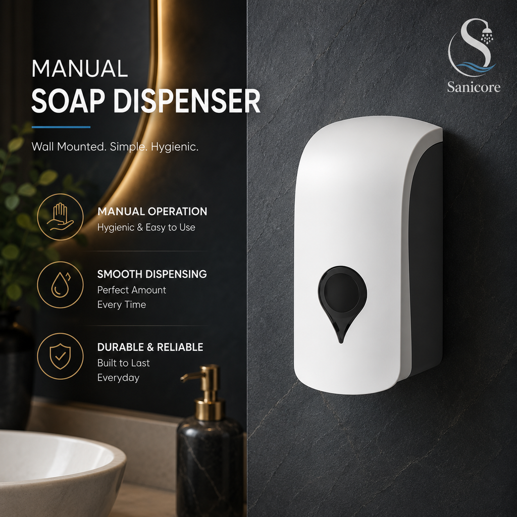Sanicore™ Wall-Mounted Manual Soap Dispenser