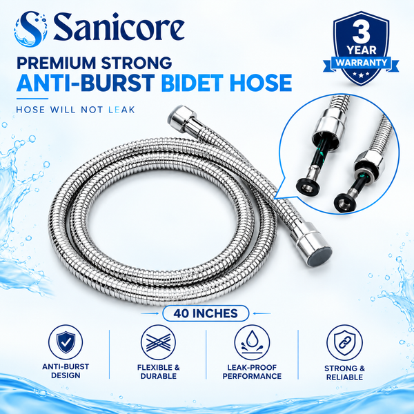 Sanicore™ 304 Stainless Steel Shower Hose
