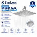 Sanicore™ Premium Square Rain Shower Head | SUS 304 Stainless Steel