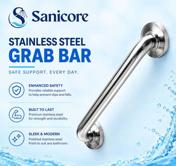 Sanicore™ Stainless Steel High Quality Grab Bar